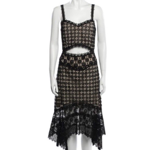 Alice + Olivia Black Lace Tamica Dress‎ NWT Sz. 8 - Picture 4 of 13